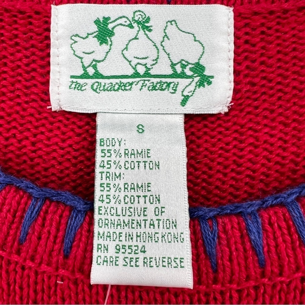 The Quaker Factory VTG Ramie Short Sleeve Lighthouse Roundneck Midi Sweater - Picture 7 of 16